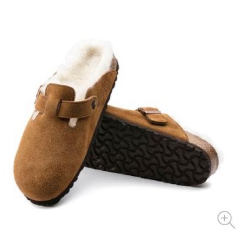 Birkenstock Boston Shearling Mink NEW 37 Authentic